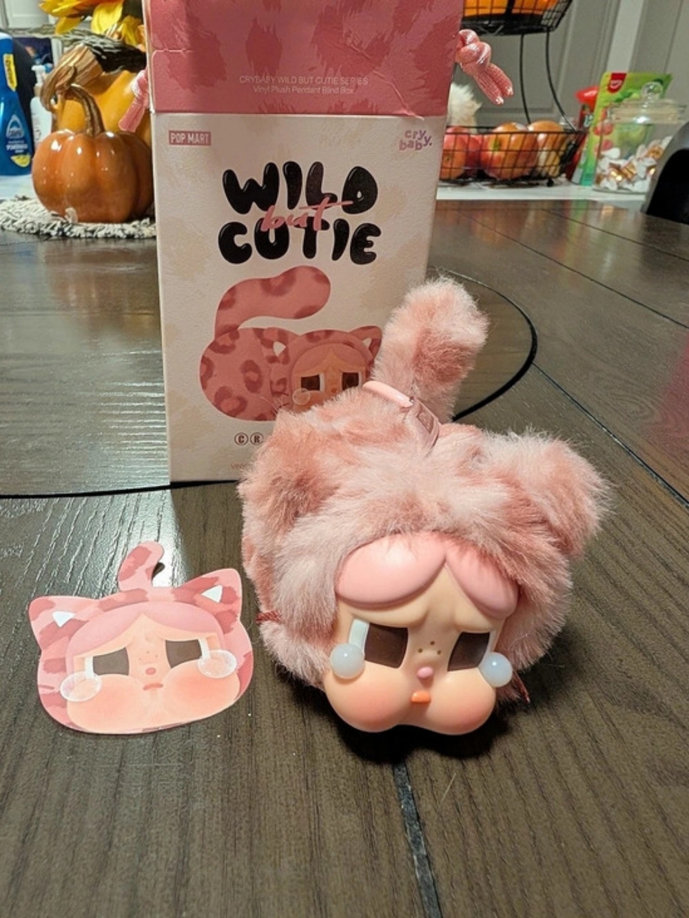 POP MART CRYBABY Wild but Cutie Series - Pink Cutie Pink Plush Pendant Box